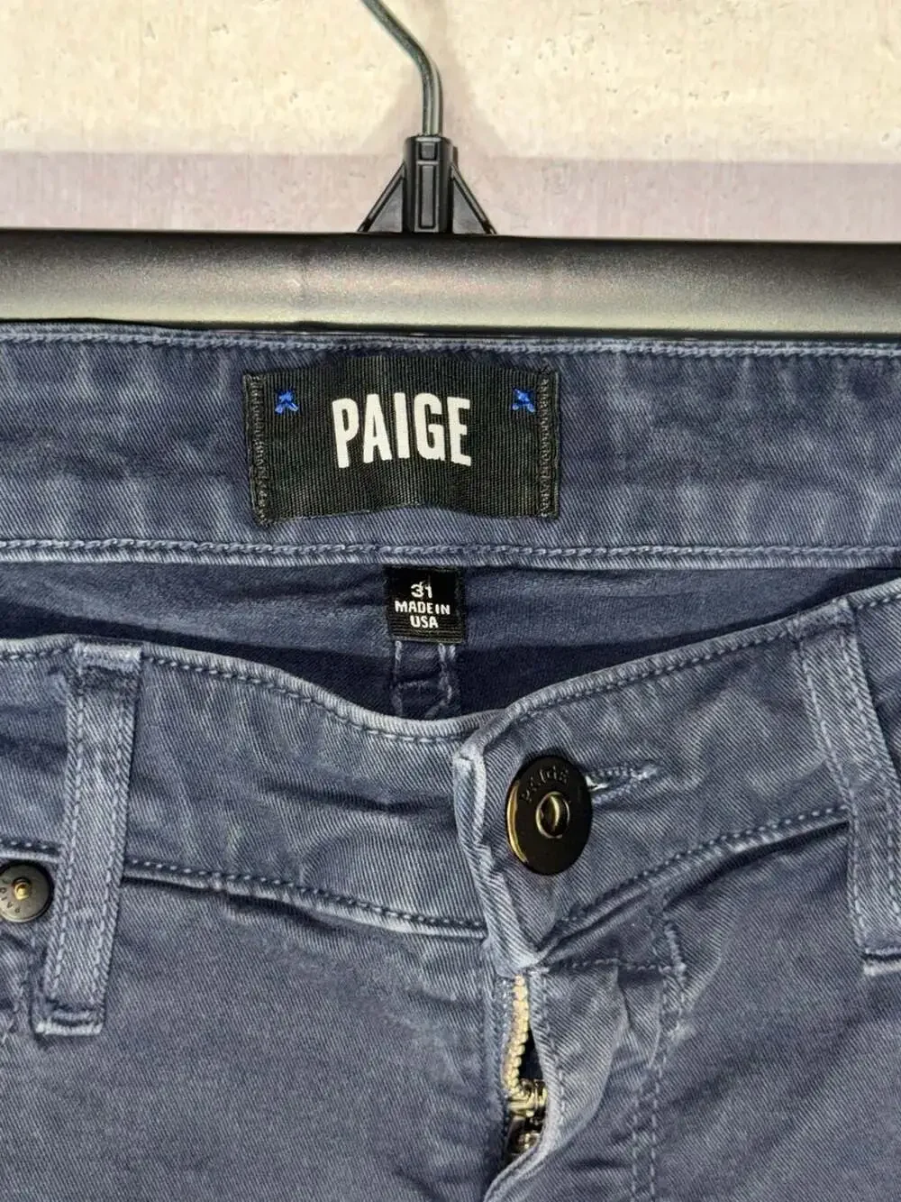 PAIGE Men's Size 31 Federal Slim Straight Leg Corduroy Pants Navy Blue